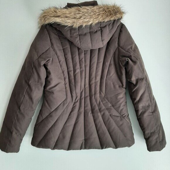 RW&CO. Down Insulated Puffer Winter Jacket Quilted Short Coat w/ Hood Brown Sz S - Picture 8 of 16